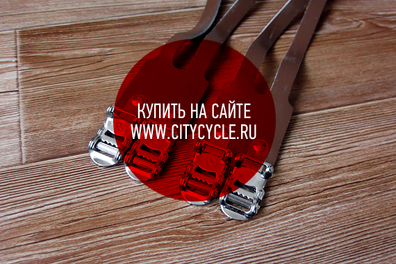 Двойные для трекового, fixed gear велосипеда, коричневая кожа